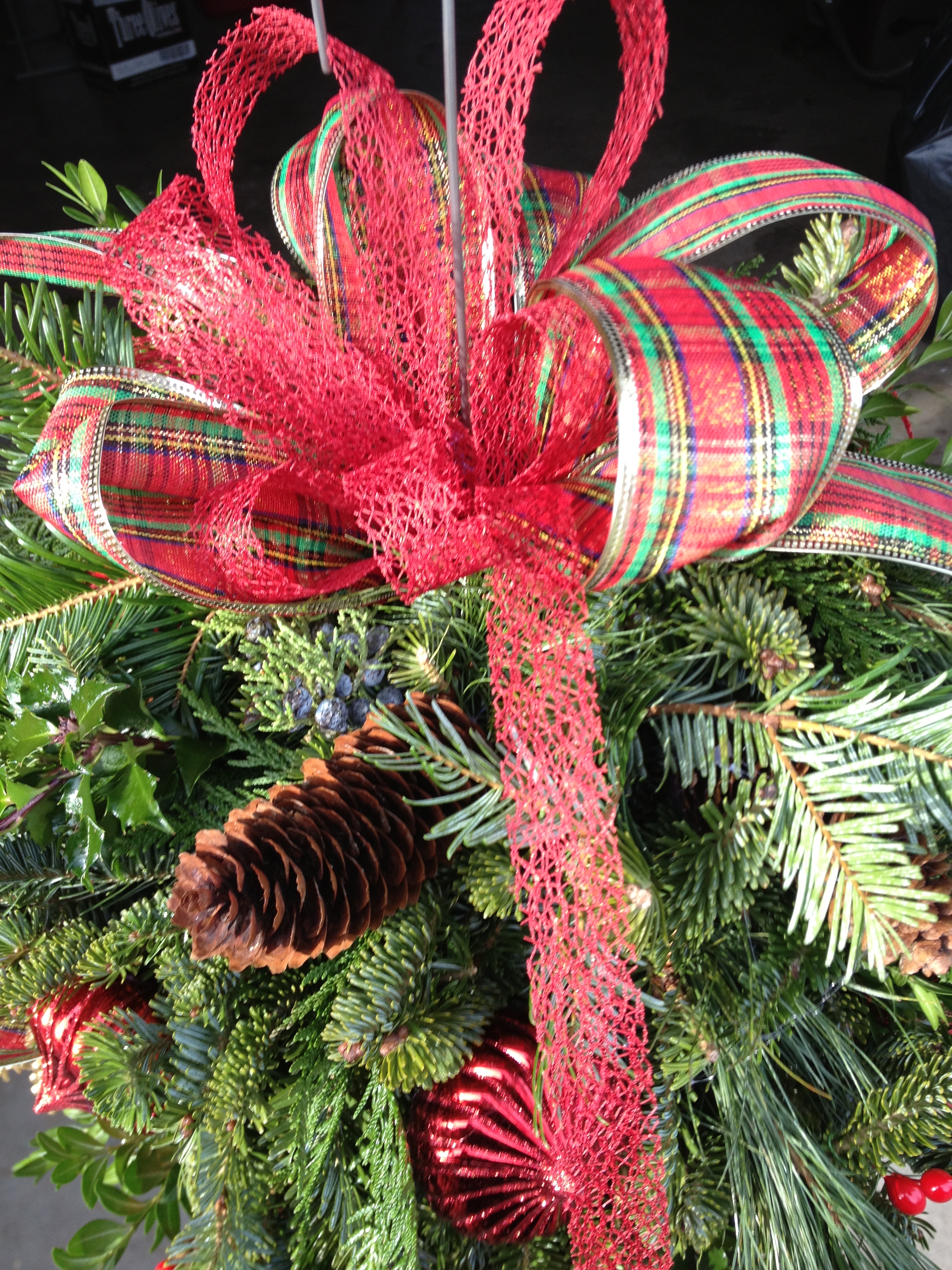 FM Kissing Ball Red Ribbon