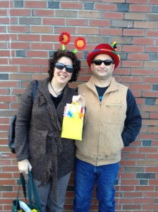 Cathy T and Hubby Steve the morning of last year's CT Flower show.