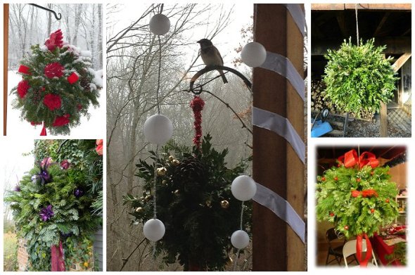 Evergreen Kissing Balls by C Testa