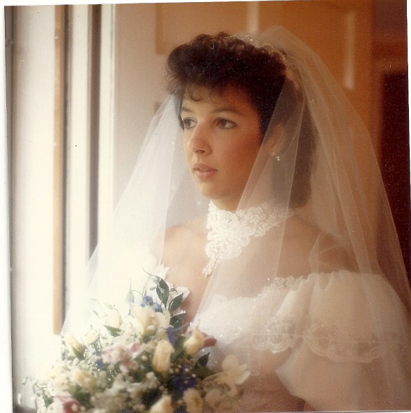 Blue Delphiniums in My Wedding Bouquet