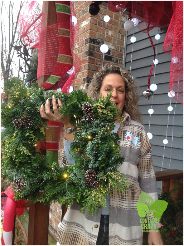 Square Wreath with Lights - New This Season in Cathy T's Class!